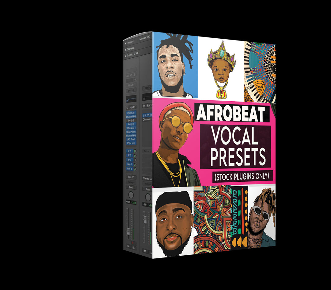 afrobeat vocal presets, vocal mixing presets, logic pro vocal mixing presets, logic pro x voice presets, stock plugins vocal presets, afropop vocal presets, wizkid vocal preset, burna boy vocal preset, davido vocal preset, afrobeat artist vocal preset