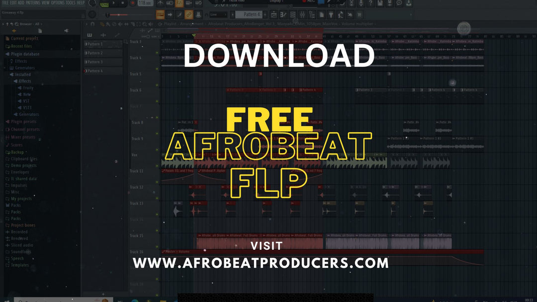Afrobeat Producers - Afrobanger Afrobeat FL Studio Project Files (Free Download), Free afrobeat drum kit, free afrobeat MIDI chord, free afrobeat sample pack